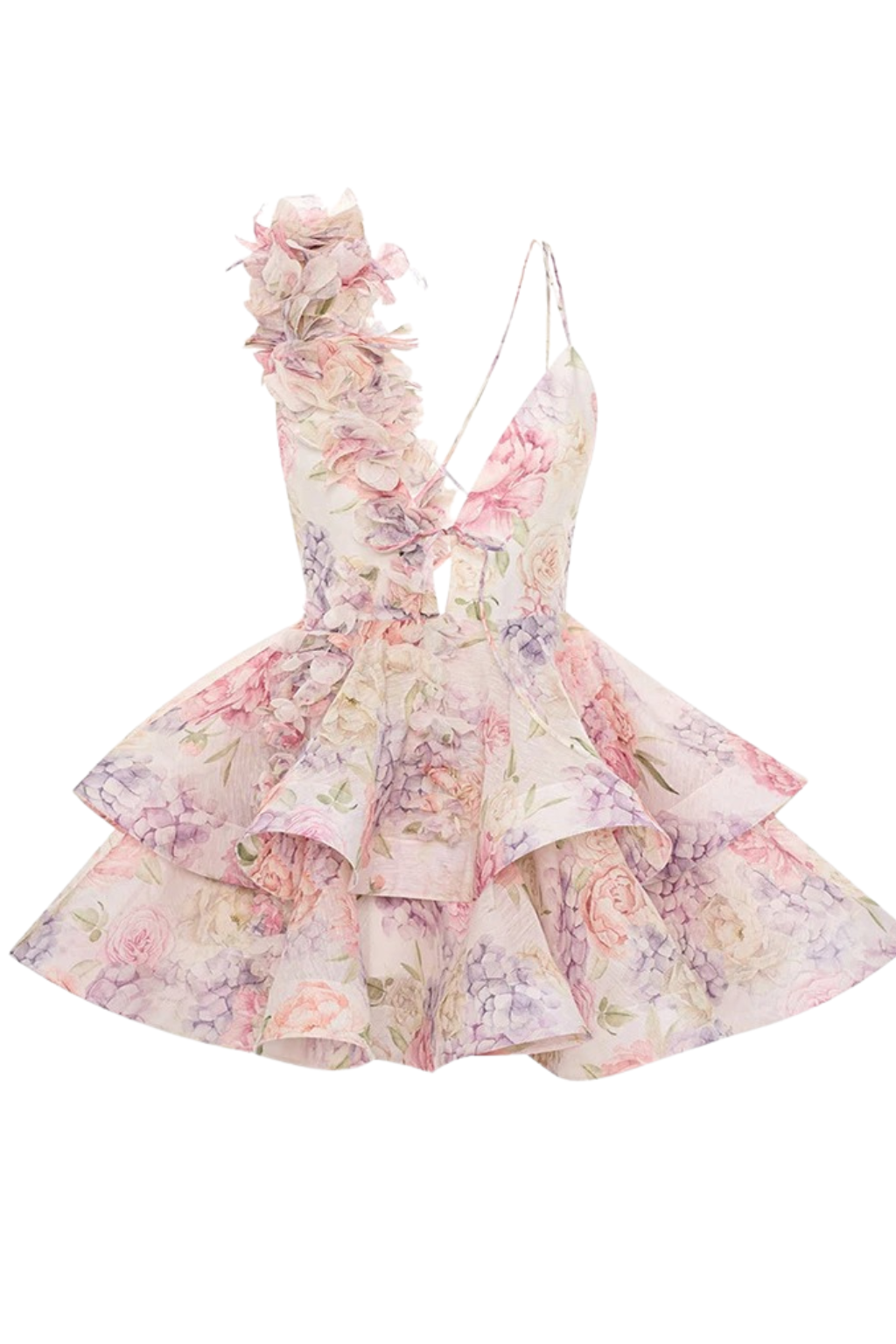 Floral Serenade Mini Dress Blue