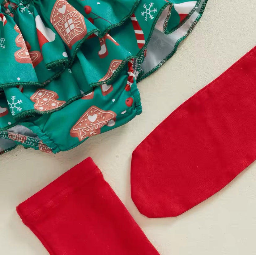 Merry Christmas Romper Set