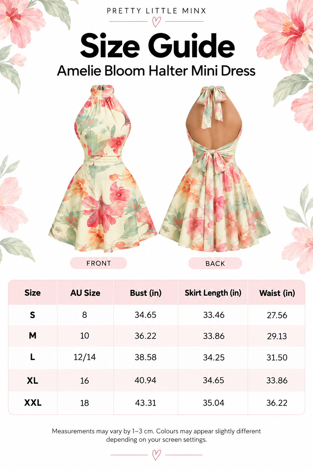 Amelie Bloom Halter Mini Dress