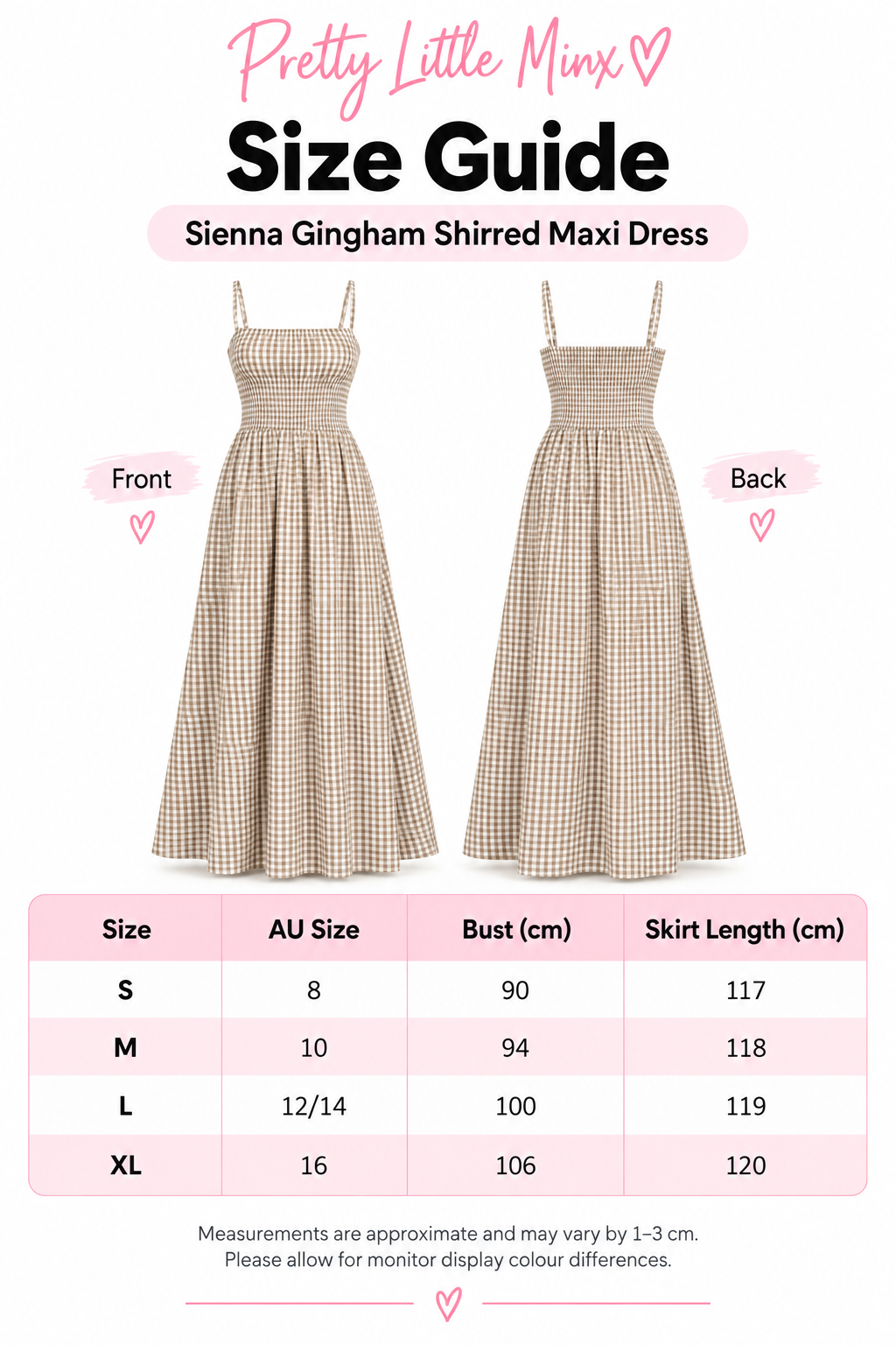 Sienna Gingham Shirred Maxi Dress Blue