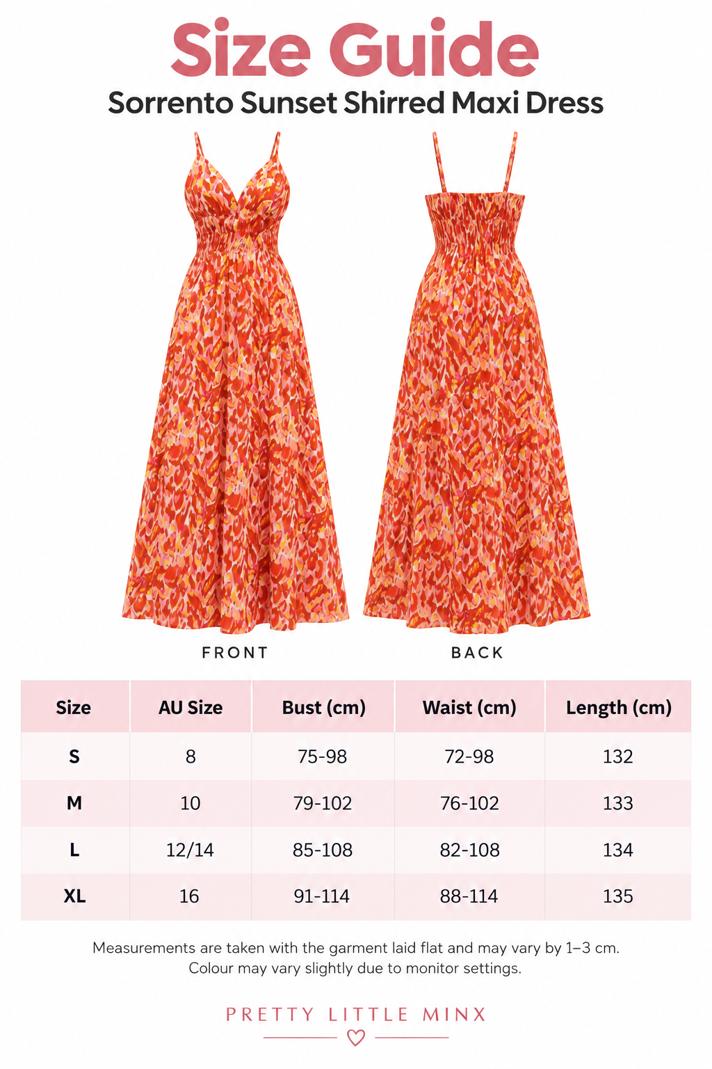 Sorrento Sunset Shirred Maxi Dress