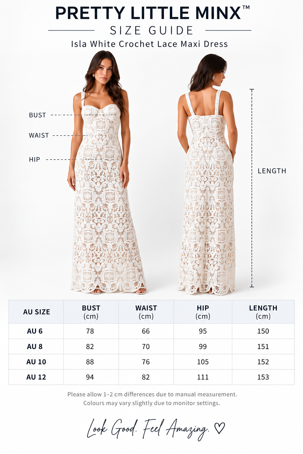 Isla White Crochet Lace Maxi Dress