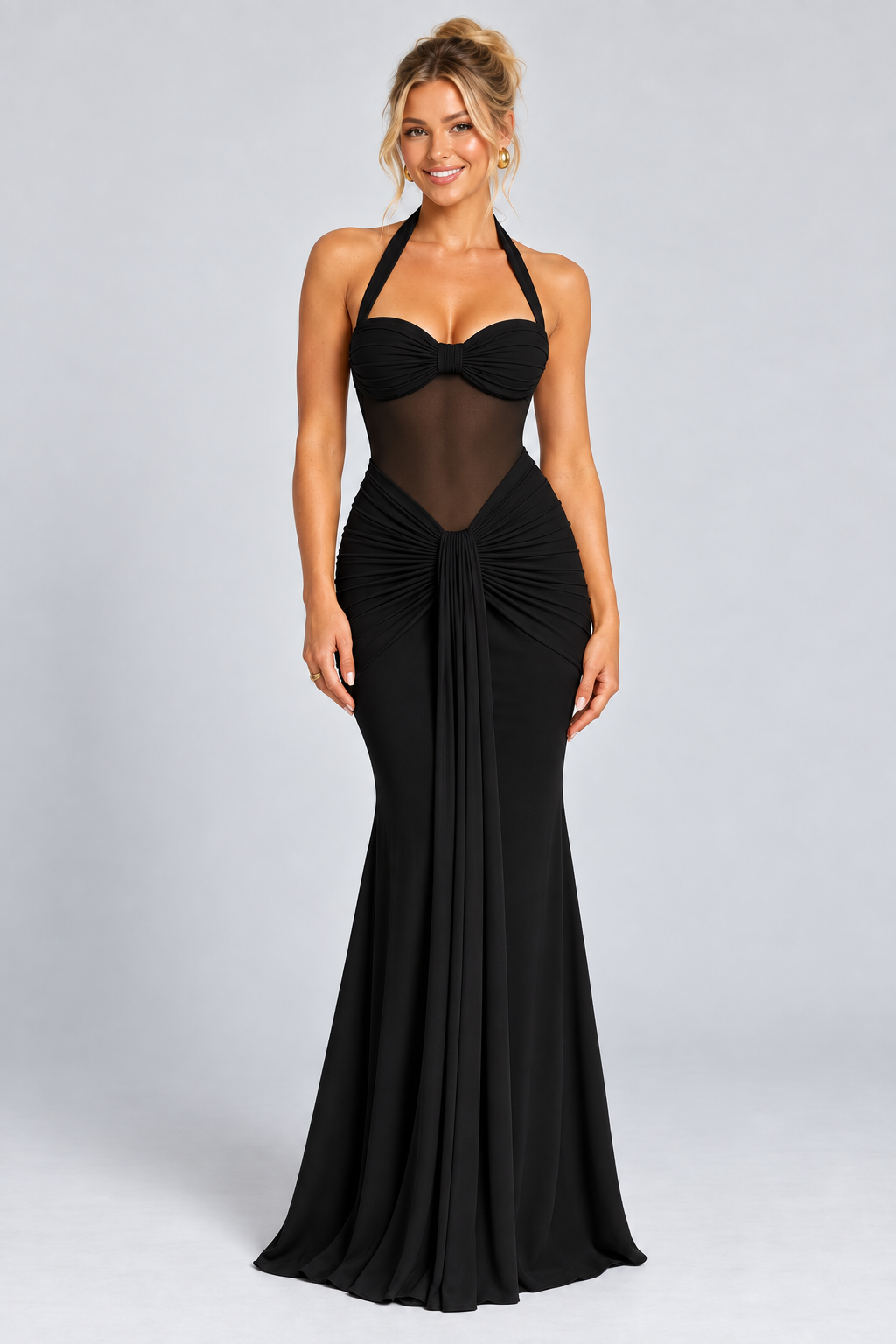 Sunlit Yellow Cocktail Maxi Dress