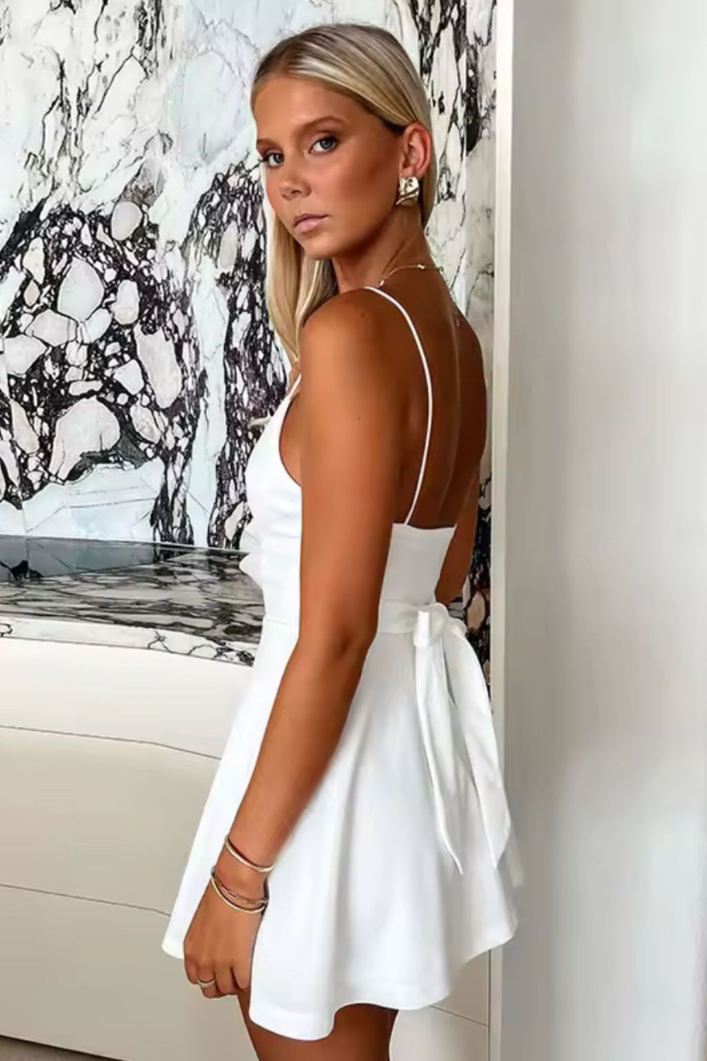 Scarlet Whisper Mini Dress Red