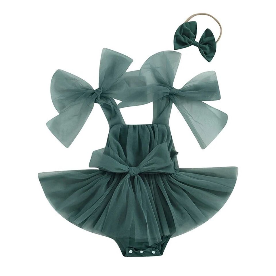 Tulle Romper Emerald