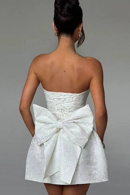 Blush Bow Mini Dress