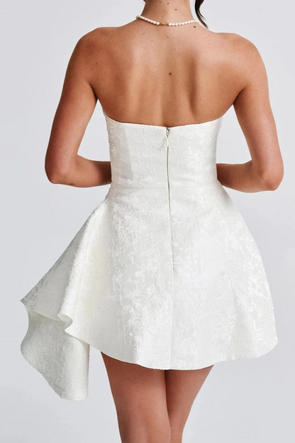 Blue Charm Strapless Mini Dress