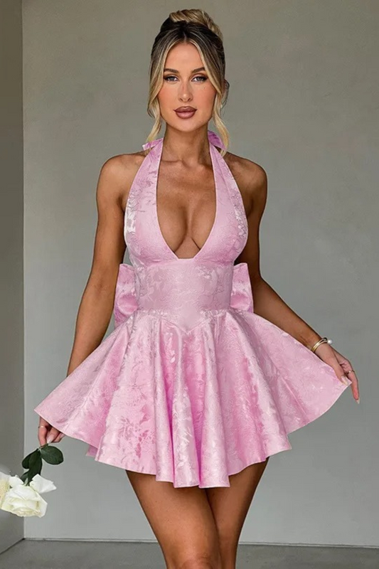 Blossom Halter Mini Dress