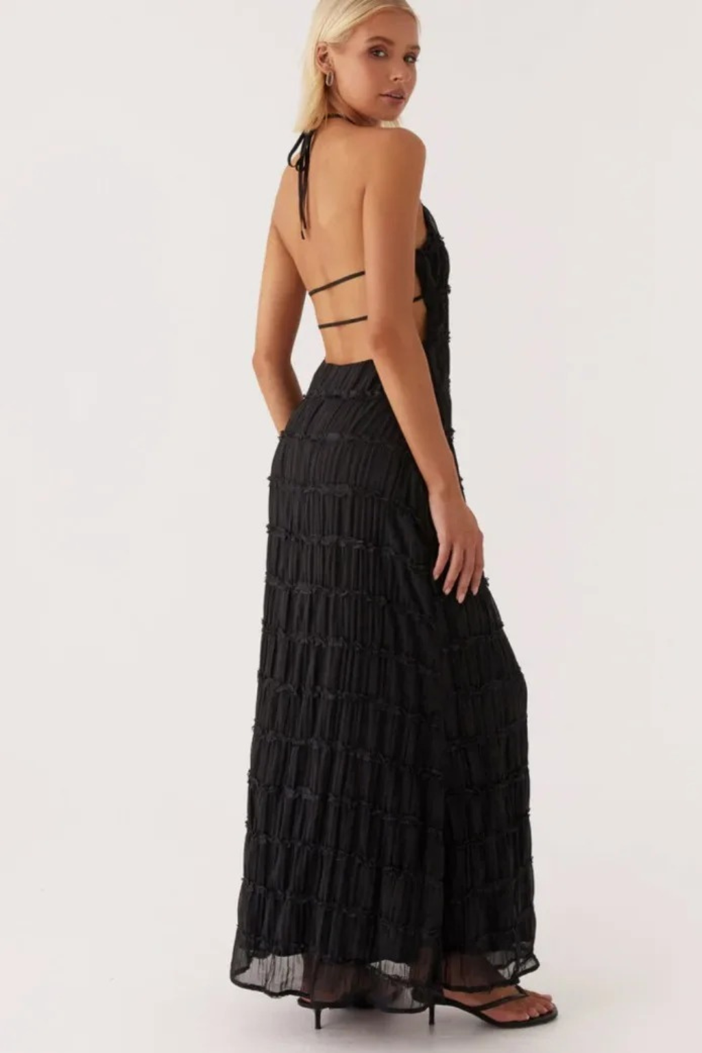 Isla Halter Maxi Dress Black
