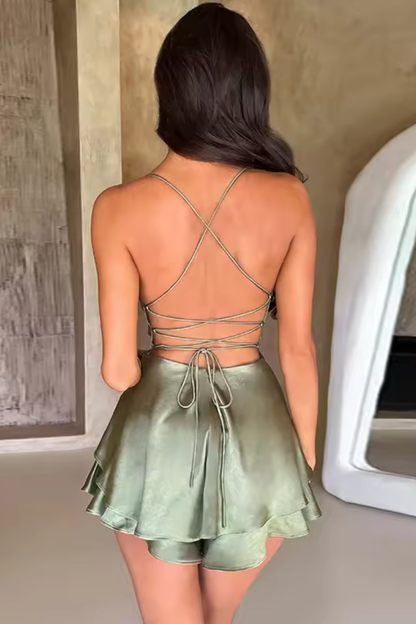 Desire Backless Mini Dress White