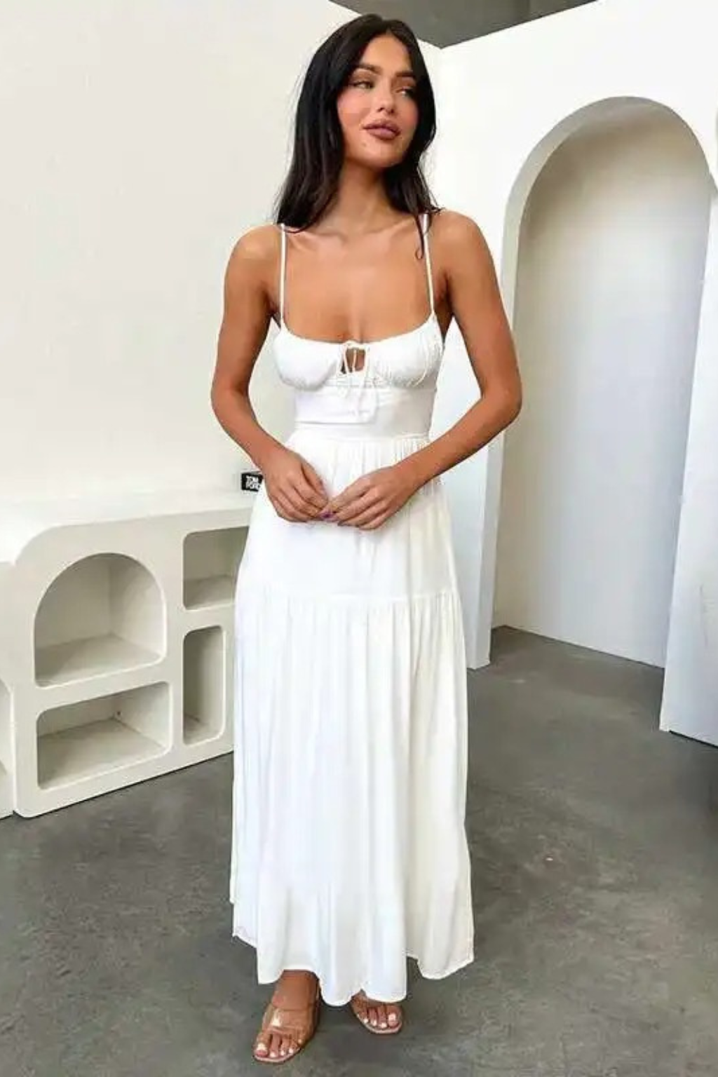 Serene Criss-Cross Back Maxi Dress Black