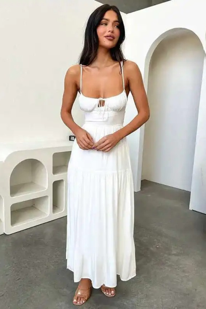 Serene Criss-Cross Back Maxi Dress Black