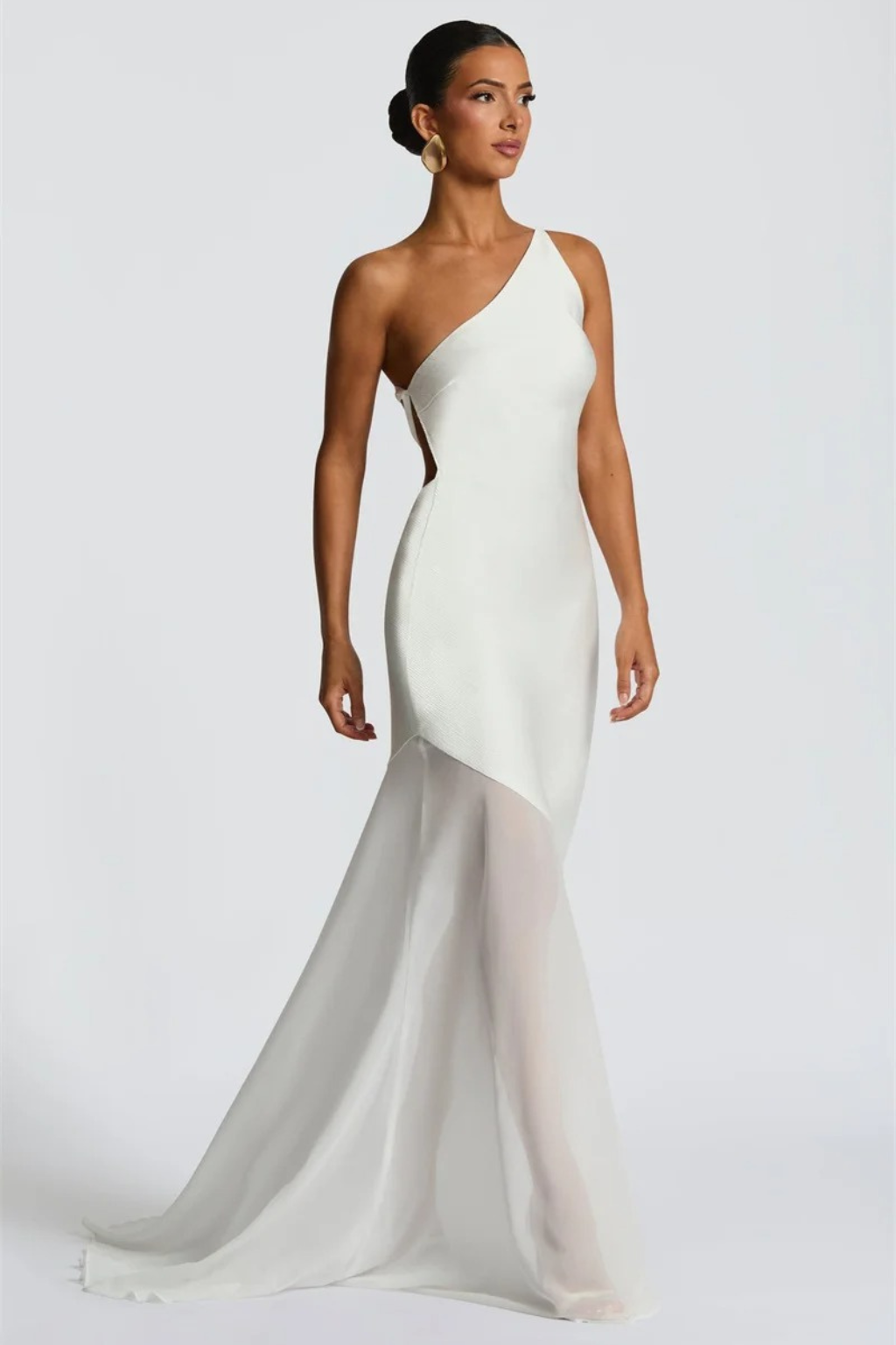 Soleil One-Shoulder Maxi Dress Yellow