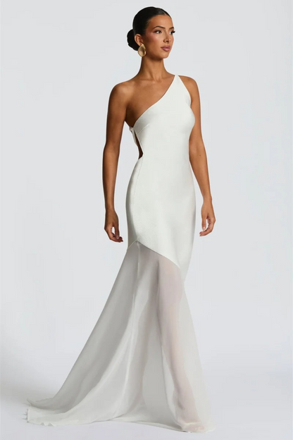 Soleil One-Shoulder Maxi Dress Yellow