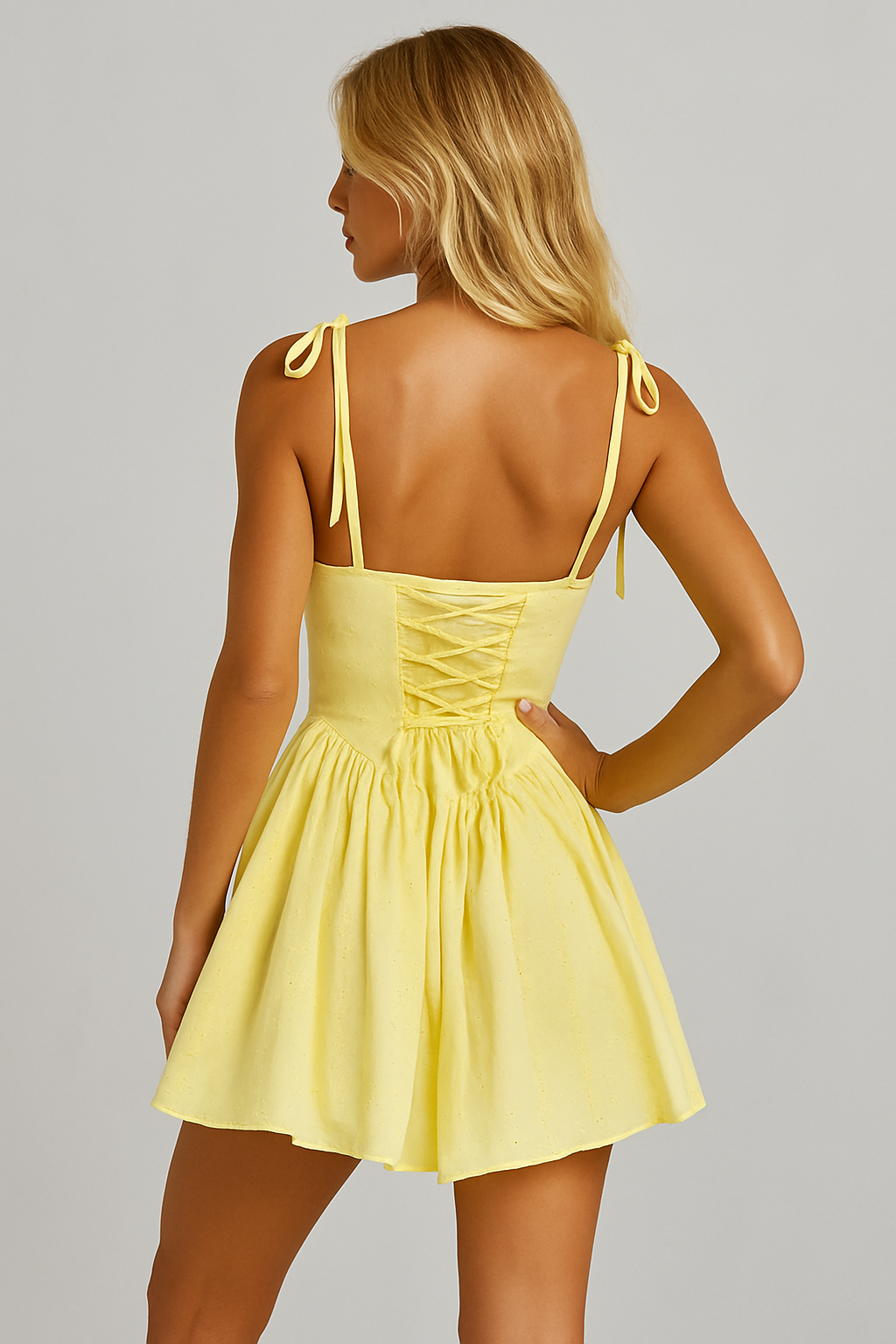 Yellow Corset Mini Dress