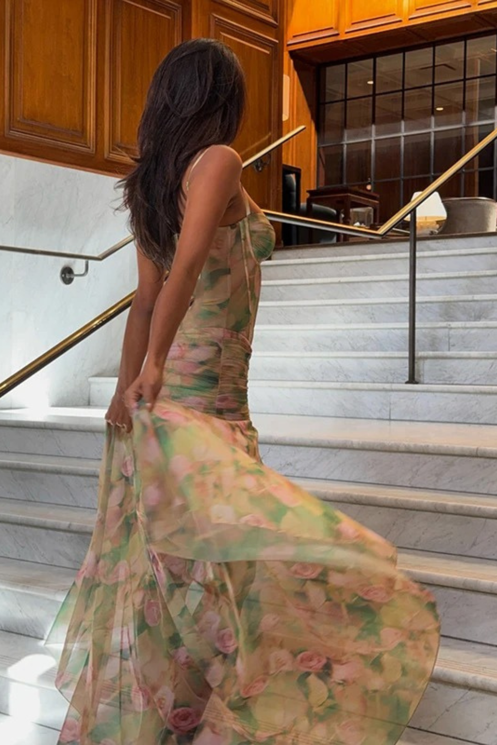 Enchanted Garden Corset Maxi Dress