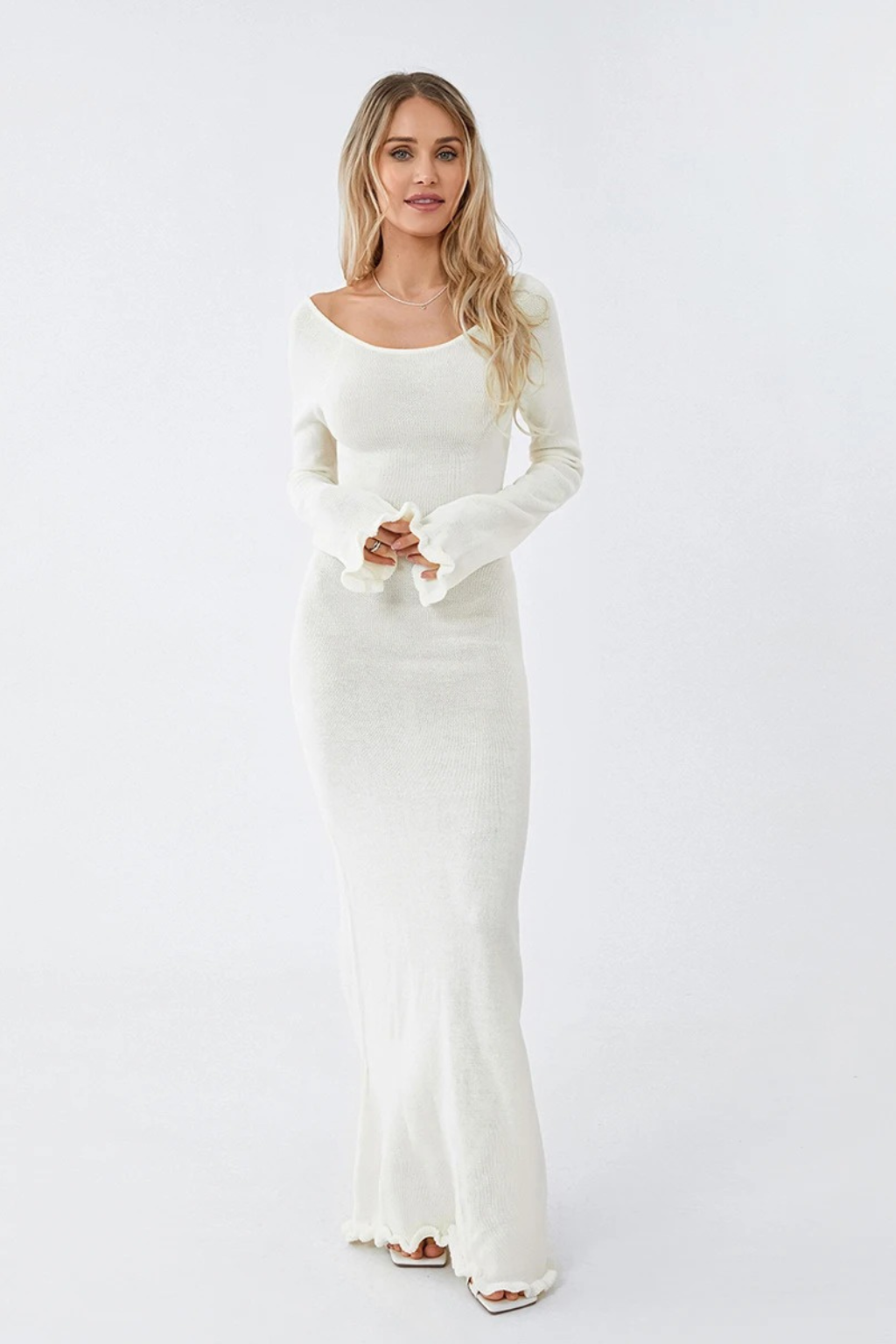 Ivory Muse Knit Maxi Dress