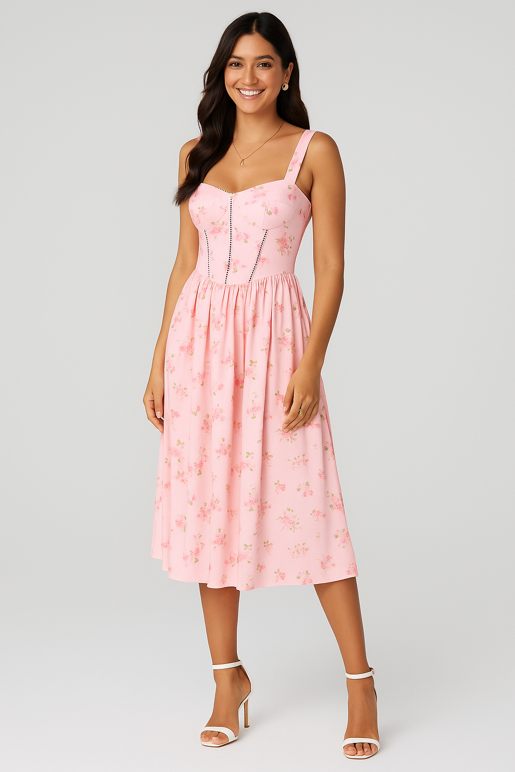 Rosé Daydream Midi Dress