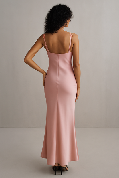 Floral Strap Maxi Dress Green