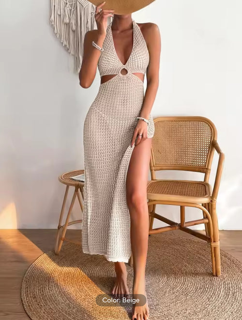 Sand Dune Crochet Maxi Dress