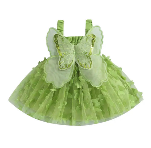 Butterfly Summer Dress Green