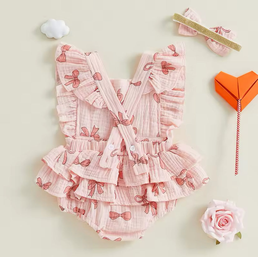 Bow Linen Romper