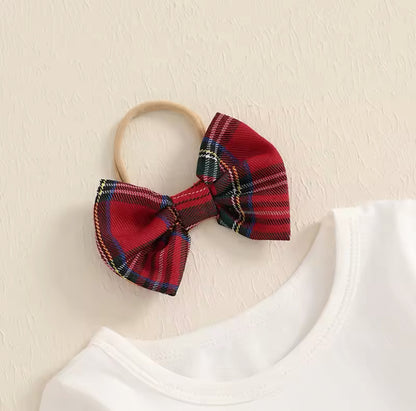 Tartan Bow Suspender Set