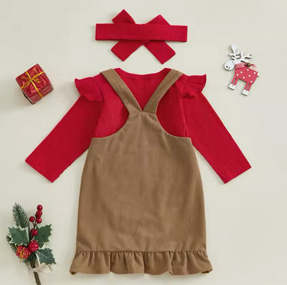 Gingerbread Pinafore Set