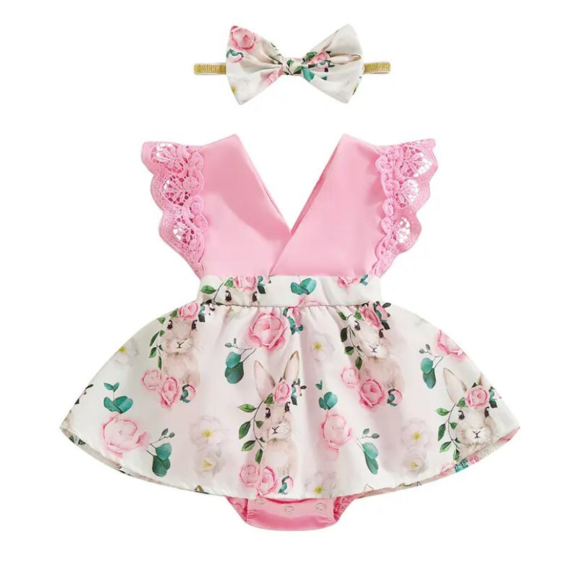 Rose Bunny Romper