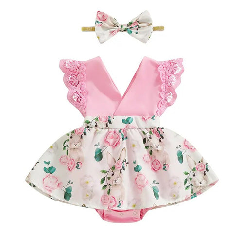Rose Bunny Romper