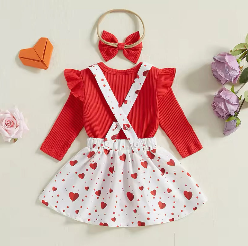 Love Heart Suspender Set