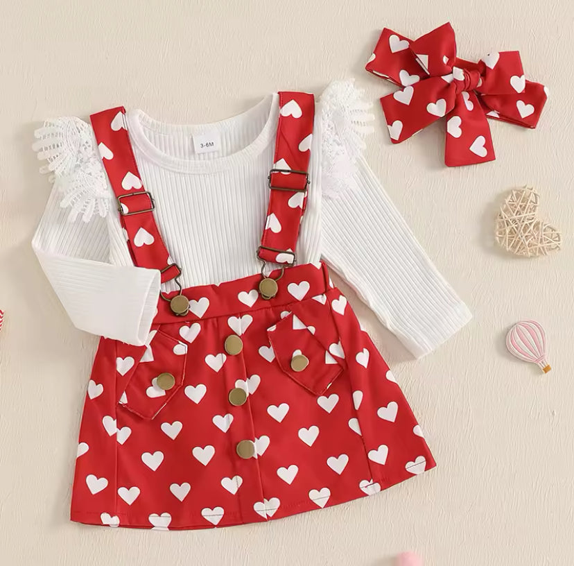 Heart Suspender Set