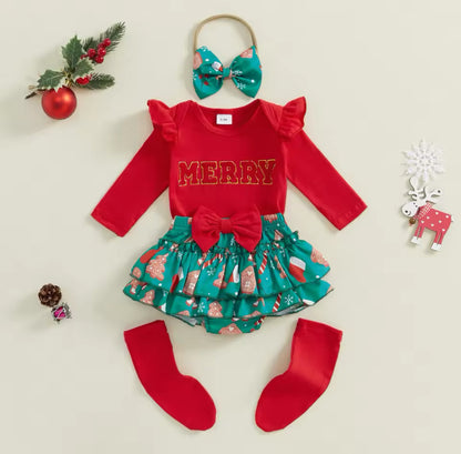 Merry Christmas Romper Set