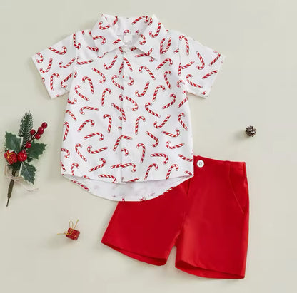 Candy Cane Boy Set
