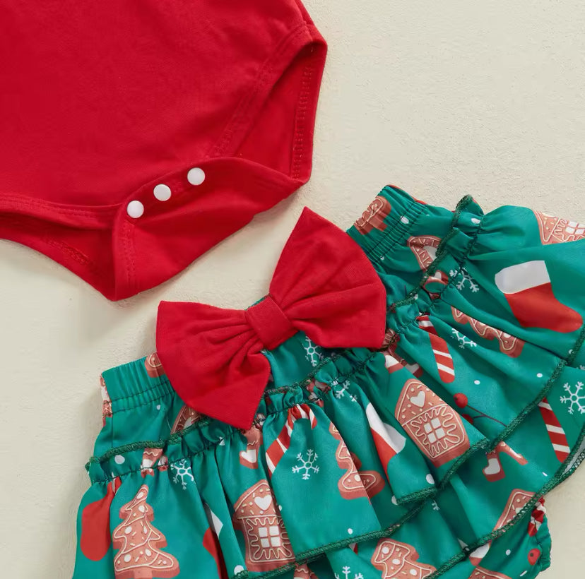 Merry Christmas Romper Set