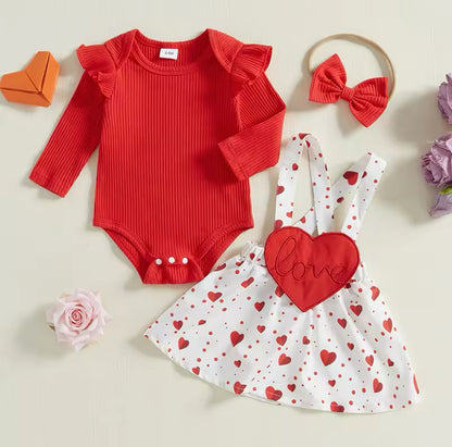 Love Heart Suspender Set
