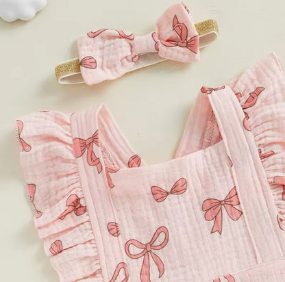 Bow Linen Romper