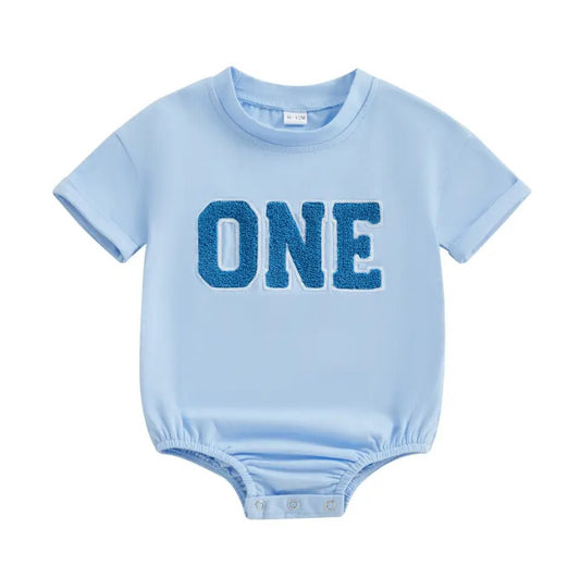 One Romper Blue