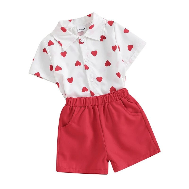 Heart Shirt Boy Set
