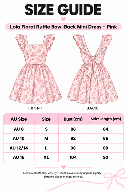 Lola Floral Ruffle Bow-Back Mini Dress