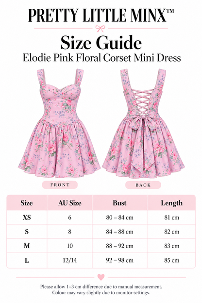 Elodie Pink Floral Corset Mini Dress
