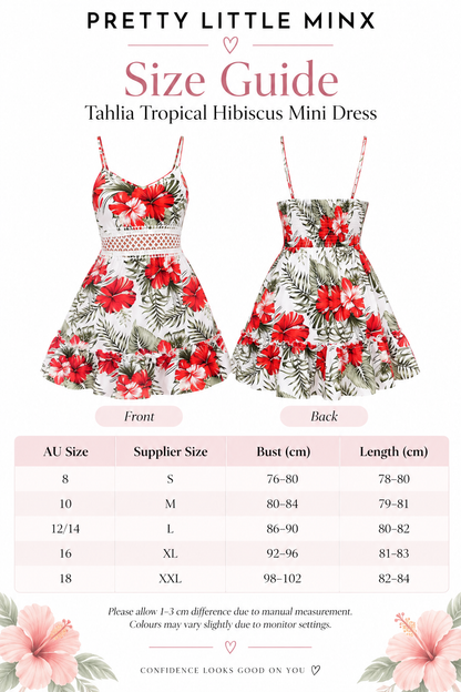 Tahlia Tropical Hibiscus Mini Dress