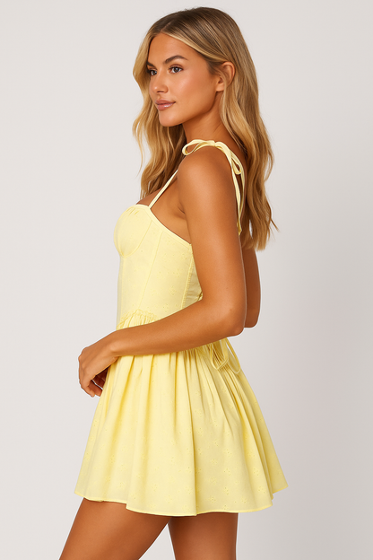 Yellow Corset Mini Dress
