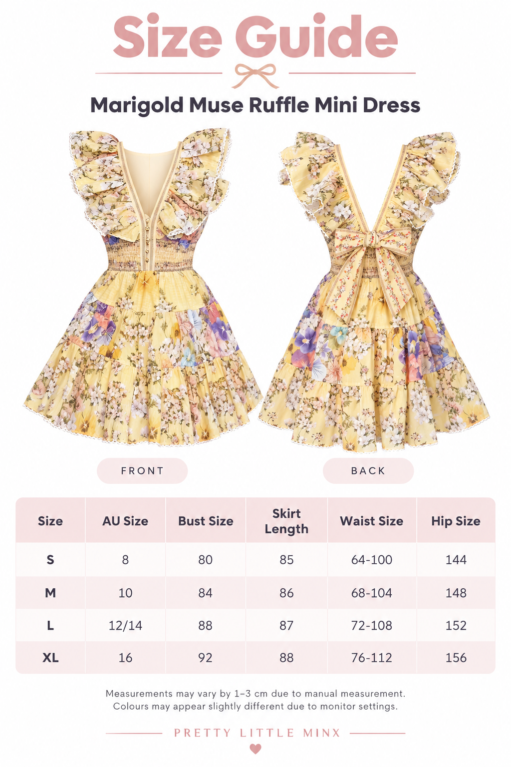 Rosalie Ruffle Mini Dress Yellow