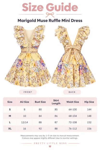 Rosalie Ruffle Mini Dress Yellow