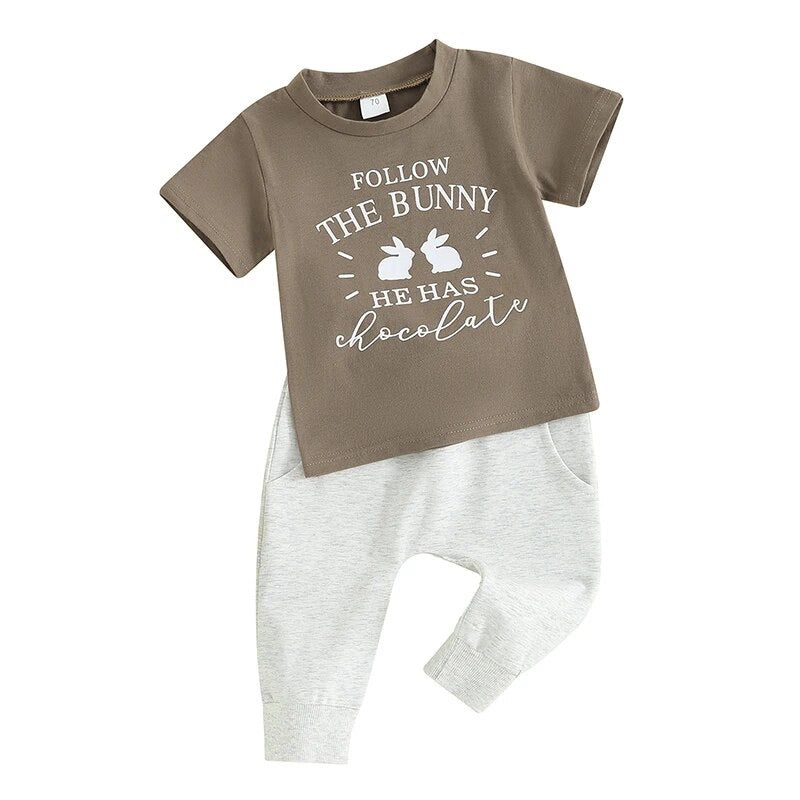 Chocolate Bunny Pant Set