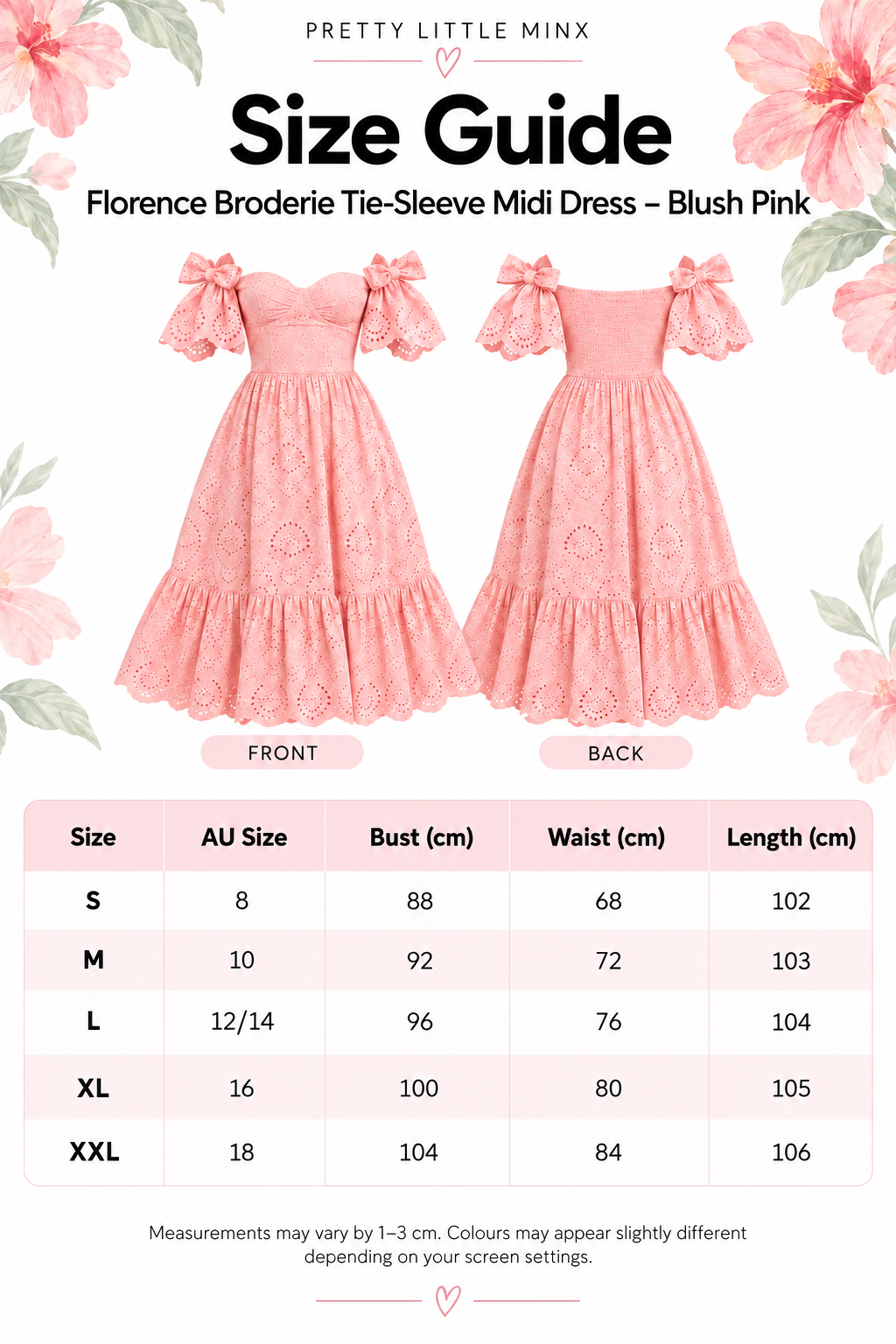 Florence Broderie Tie-Sleeve Midi Dress – Blush Pink