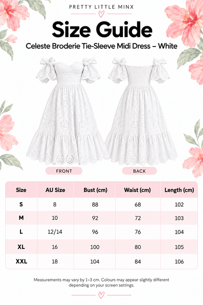 Florence Broderie Tie-Sleeve Midi Dress – Blush Pink