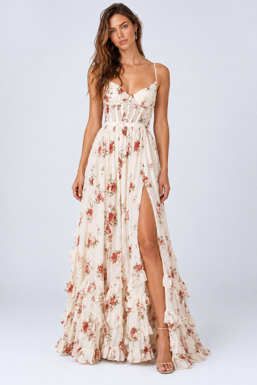 Aurelia Rose Corset Maxi Dress