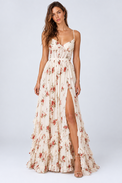 Aurelia Rose Corset Maxi Dress